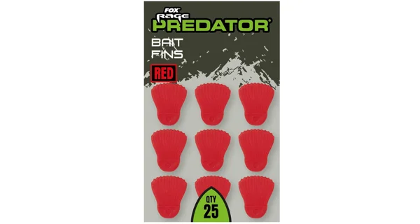 FOX RAGE - Ploutvičky Bait Fins Red 25 ks