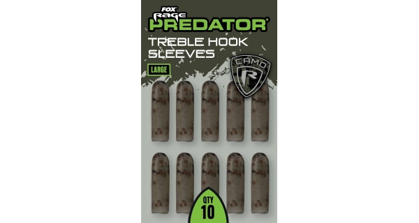 FOX RAGE - Převleky na trojháčky Camo Treble Hook Sleeves Large 10 ks