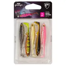 FOX RAGE - Sada gumových nástrah Slick Shad UV Mixed Colour Packs 9 cm 5 ks