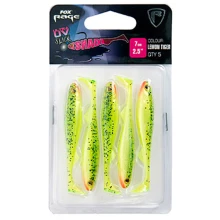 FOX RAGE - Sada gumových nástrah Slick Shad UV Single Colour Packs Lemontiger 7 cm 5 ks