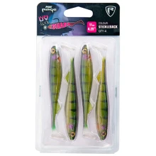 FOX RAGE - Sada gumových nástrah Slick Shad UV Single Colour Packs Stickleback 11 cm 4 ks