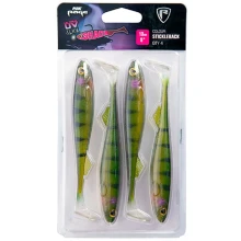 FOX RAGE - Sada gumových nástrah Slick Shad UV Single Colour Packs Stickleback 13 cm 4 ks