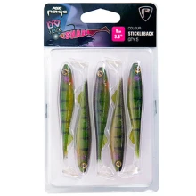 FOX RAGE - Sada gumových nástrah Slick Shad UV Single Colour Packs Stickleback 9 cm 5 ks