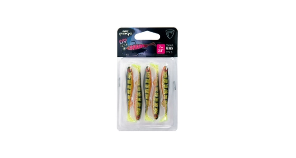 FOX RAGE - Sada gumových nástrah Slick Shad UV Single Colour Packs Stickleback 9 cm 5 ks