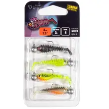 FOX RAGE - Set gumových nástrah UV Micro Spikey Mixed Colour Loaded Lure Pack 4 cm 4 ks