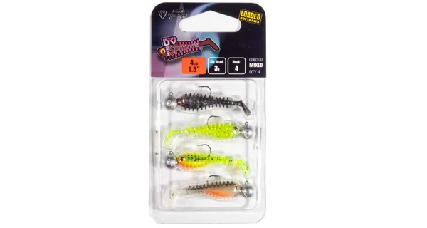 FOX RAGE - Set gumových nástrah UV Micro Spikey Mixed Colour Loaded Lure Pack 4 cm 4 ks