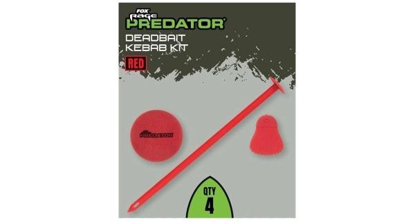 FOX RAGE - Set na výrobu potápivé nástrahy Deadbait Kebab Kit Red 4 ks