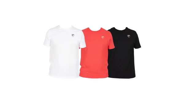 FOX RAGE - Trička 3 Pack Black, Red and White T-Shirts vel. S