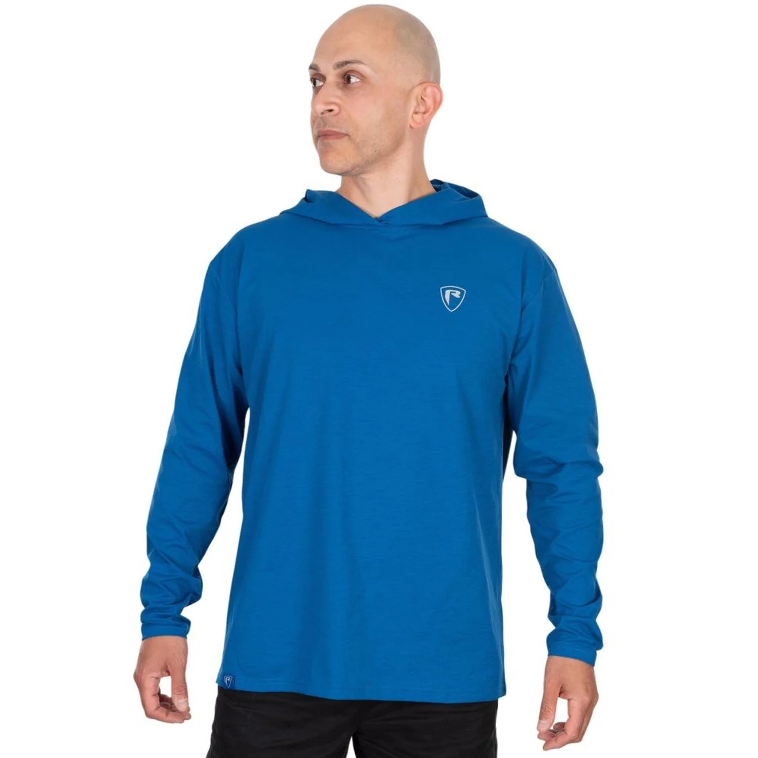 FOX RAGE FOX RAGE - Tričko s dlouhým rukávem a kapucí Blue Hooded T vel. 3XL