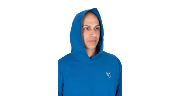 FOX RAGE - Tričko s dlouhým rukávem a kapucí Blue Hooded T vel. 3XL
