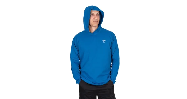 FOX RAGE - Tričko s dlouhým rukávem a kapucí Blue Hooded T vel. S