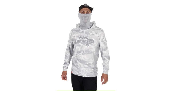 FOX RAGE - Triko UV Hooded Light Camo Top vel. L