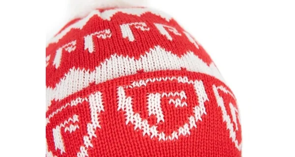 FOX RAGE - Vánoční čepice s bambulí Voyager Červená Bílá