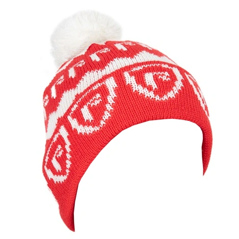 FOX RAGE - Vánoční čepice s bambulí Voyager Červená Bílá