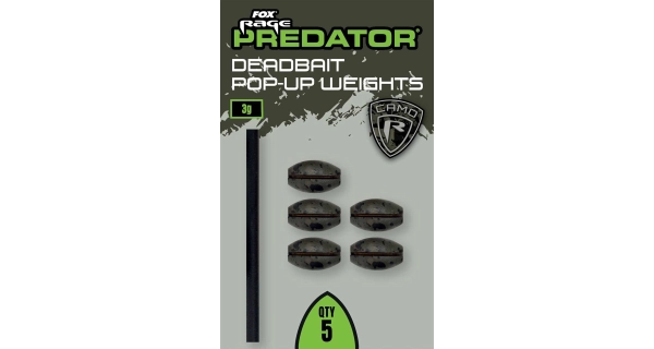 FOX RAGE - Zátěž Camo Deadbait Pop-Up Weights 3 g 5 ks