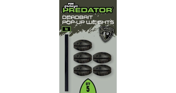FOX RAGE - Zátěž Camo Deadbait Pop-Up Weights 5 g 5 ks