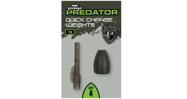 FOX RAGE - Zátěž Camo Quick Change Weights 15 g 4 ks