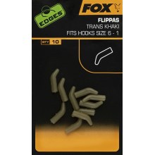 FOX - Rovnátka Edges Flippas Trans Khaki velikost háčku 6-1 10 ks