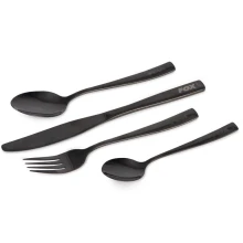 FOX - Sada příborů Black Stainless Cutlery Set
