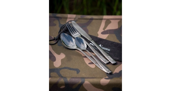 FOX - Sada příborů Black Stainless Cutlery Set