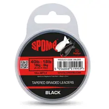 FOX - Šoková šňůra Tapered Braided Leaders 40-18 lb 10 m Black