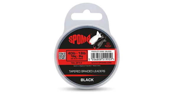 FOX - Šoková šňůra Tapered Braided Leaders 40-18 lb 10 m Black