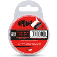 FOX - Šoková šňůra Tapered Braided Leaders 40-18 lb 10 m Red