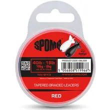 FOX - Šoková šňůra Tapered Braided Leaders 40-18 lb 10 m Red
