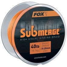 FOX - Splétaná šňůra Submerge High Visual Sinking Braid 600 m 0,16 mm oranžová