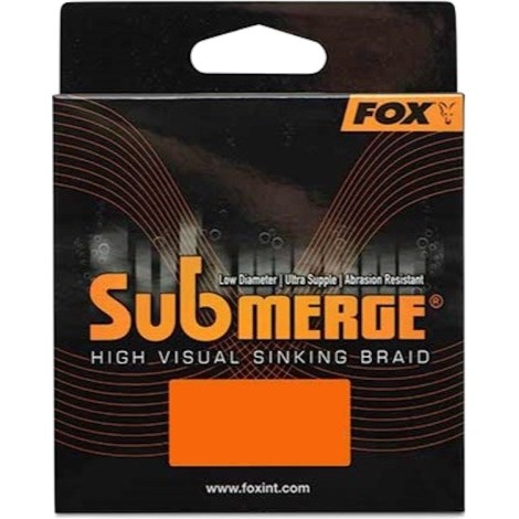 FOX - Splétaná šňůra Submerge Orange Sinking Braid 300 m 0,30 mm 55 lb