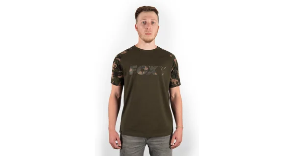 FOX - Tričko Camo/Khaki Chest Print T-Shirt Large