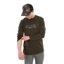 FOX - Tričko Long Sleeve Khaki/Camo T-Shirt LS  - S