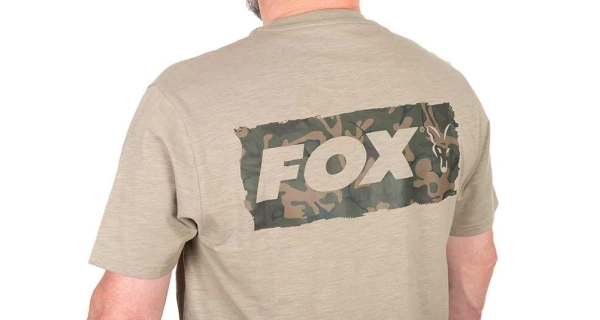 FOX - Tričko LW Khaki Large Print T-Shirt vel. S