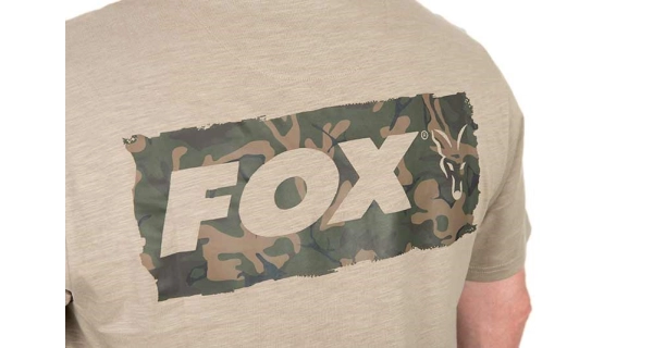 FOX - Tričko LW Khaki Large Print T-Shirt vel. S