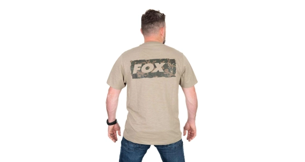 FOX - Tričko LW Khaki Large Print T-Shirt vel. S