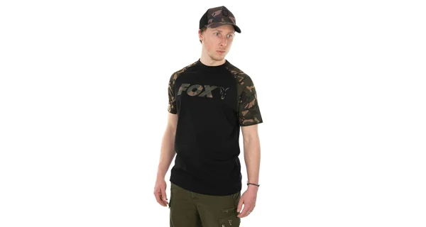 FOX - Tričko Raglan T-Shirt Black Camo vel. XL