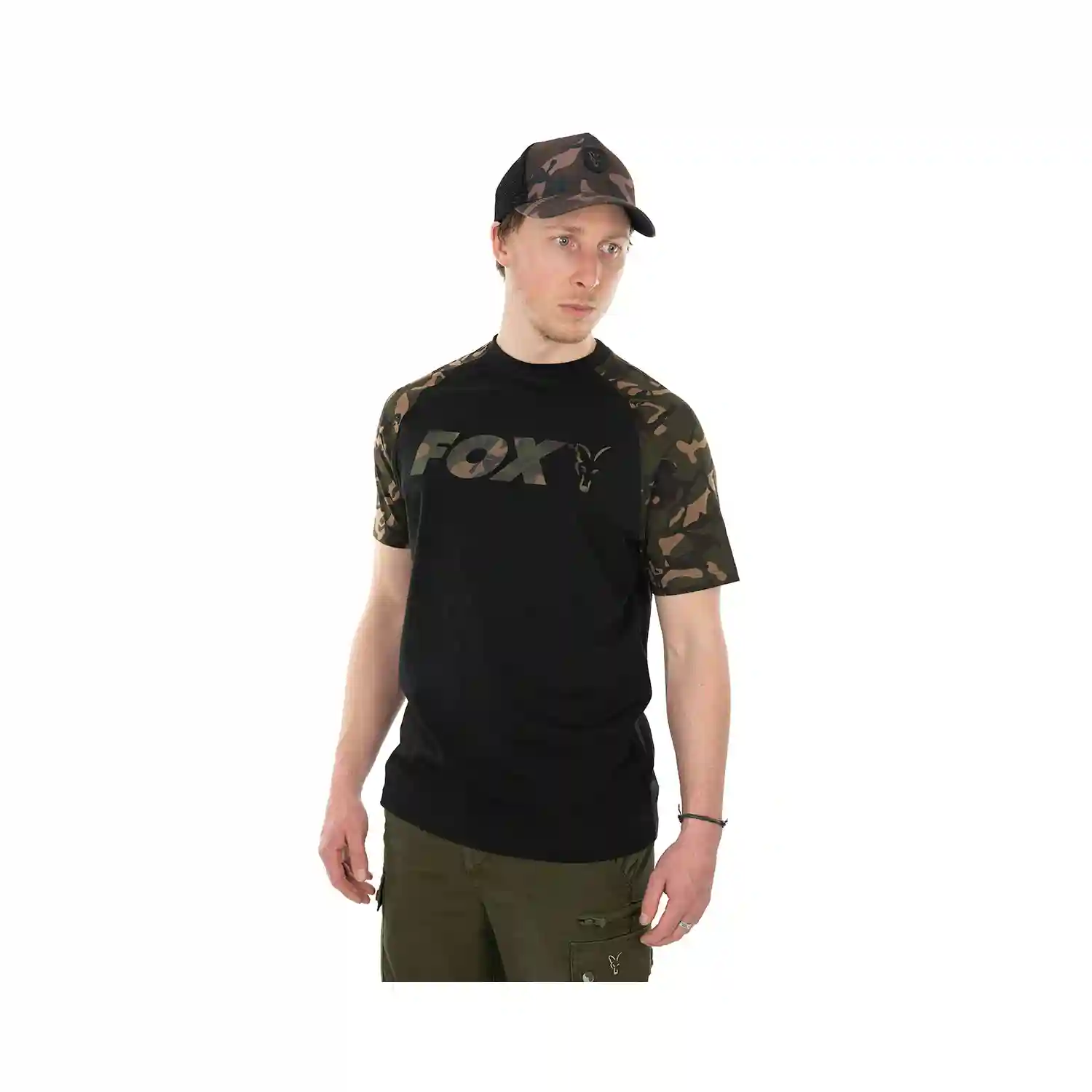 FOX - Tričko Raglan T-Shirt Black Camo vel. XL