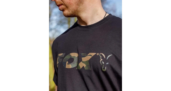 FOX - Tričko T-Shirt Black Camo Logo vel. L
