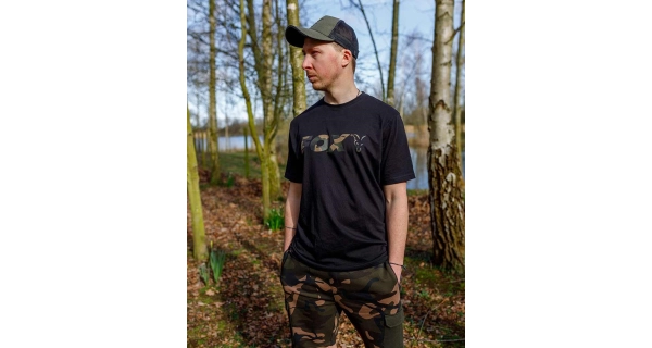 FOX - Tričko T-Shirt Black Camo Logo vel. S