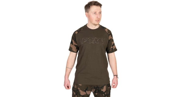 FOX - Tričko T-Shirt Khaki Camo Outline vel. XL