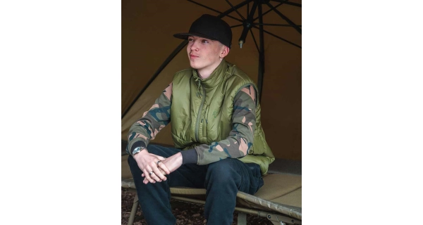 FOX - Vesta Olive quilted 100 Gilet vel. M