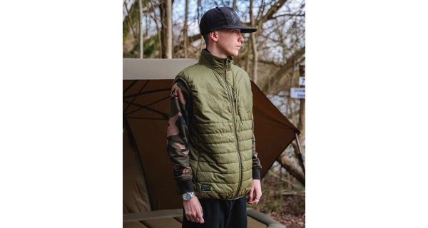 FOX - Vesta Olive quilted 100 Gilet vel. M