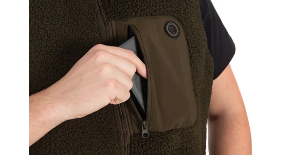 FOX - Vesta Olive Sherpa Hybrid Gilet vel. L