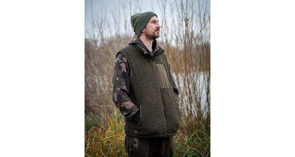 FOX - Vesta Olive Sherpa Hybrid Gilet vel. S