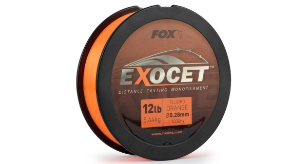 FOX - Vlasec Exocet Fluoro Orange Mono 0,33 mm 16 lb 7,5 kg 1000 m