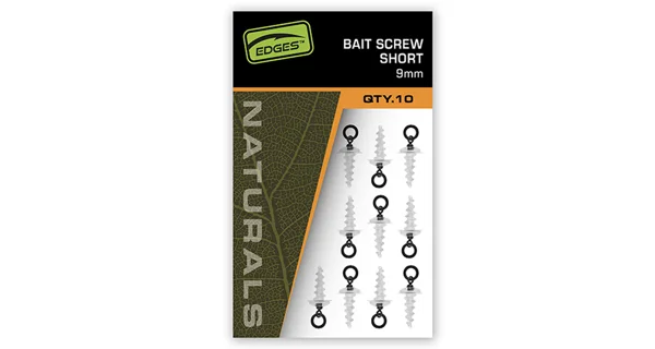 FOX - Vrtáček s obratlíkem a kroužkem Edges Bait Screw Short 9 mm 10 ks