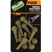FOX - Vsuvky Edges Tadpole Multi Bead Trans Khaki 10 ks