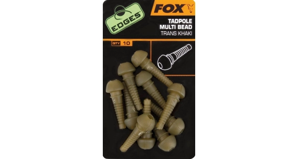 FOX - Vsuvky Edges Tadpole Multi Bead Trans Khaki 10 ks