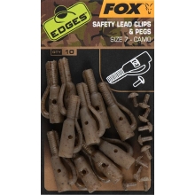 FOX - Závěsky Edges Camo Silk Lead Clips & Pegs vel. 7 10 ks