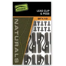 FOX - Závěsky Edges Naturals Lead Clip + Pegs 10 ks